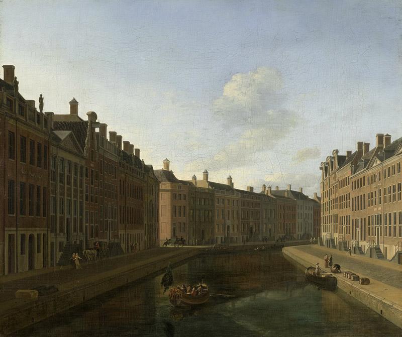 Berckheyde, Gerrit Adriaensz. -- De bocht van de Herengracht te Amsterdam, 1685