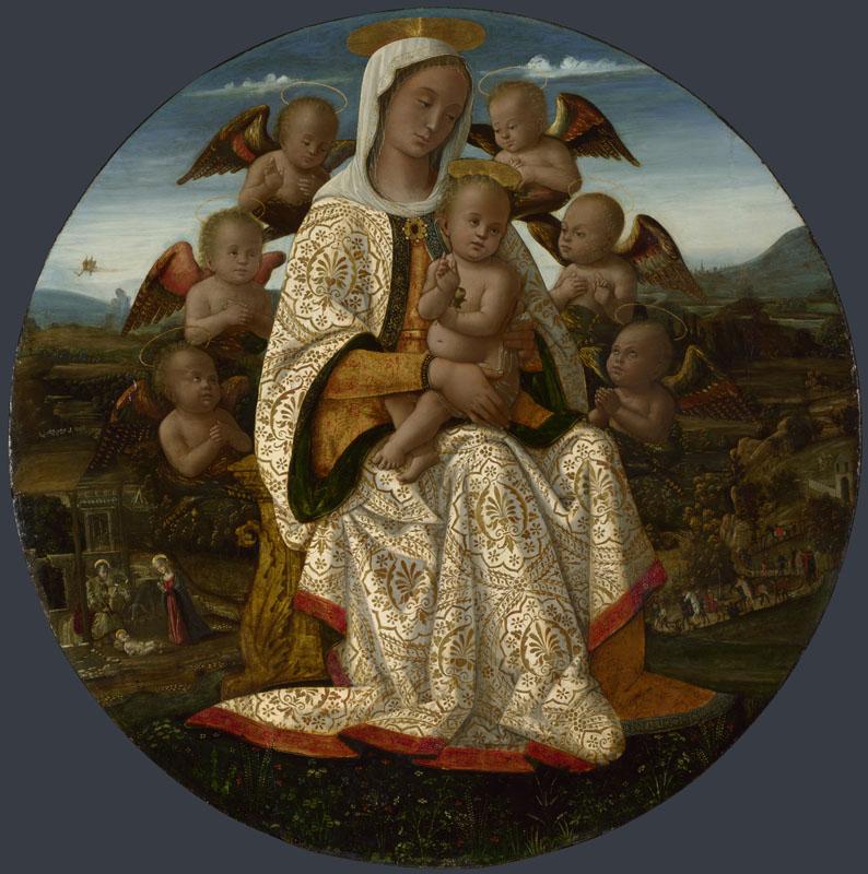 Bernardino Fungai - The Virgin and Child with Cherubim