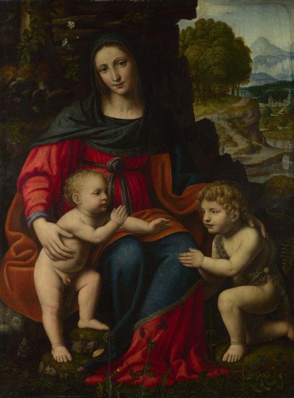 Bernardino Luini - The Virgin and Child with Saint John