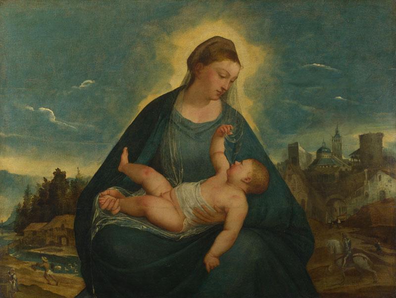 Bernardino da Asola - The Madonna and Child