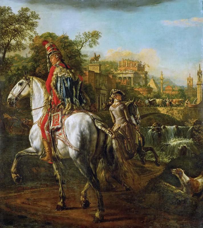 Bernardo Bellotto (1721-1780) -- Equestrian Portrait of a Hussar Officer