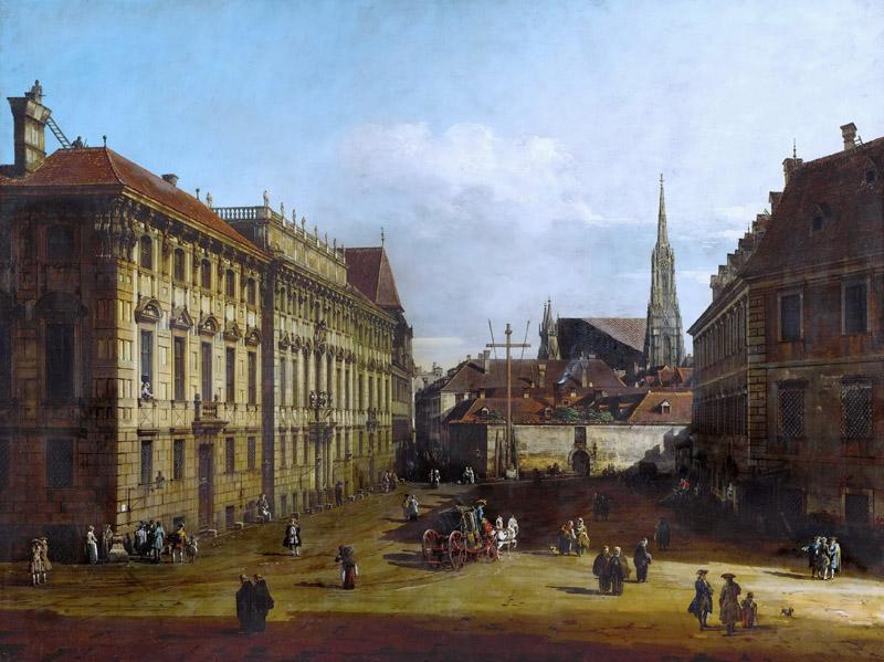 Bernardo Bellotto (1721-1780) -- Lobkowitzplatz in Vienna