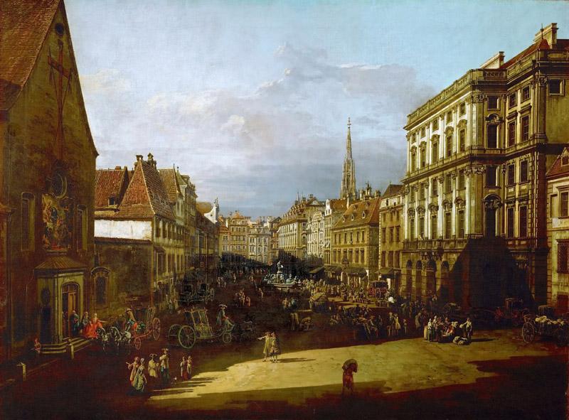 Bernardo Bellotto (1721-1780) -- Mehlmarkt in Vienna