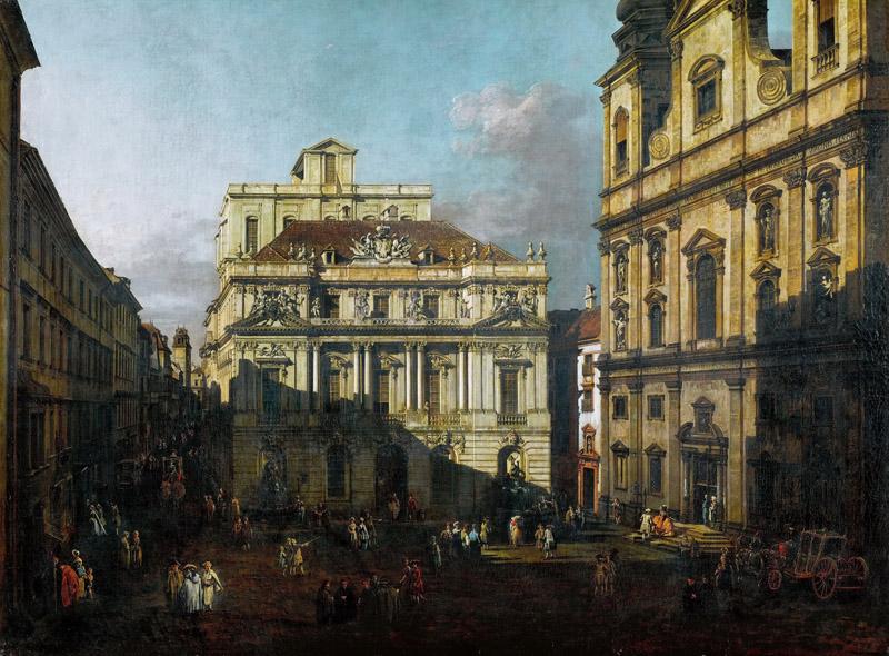 Bernardo Bellotto (1721-1780) -- Old University Square in Vienna