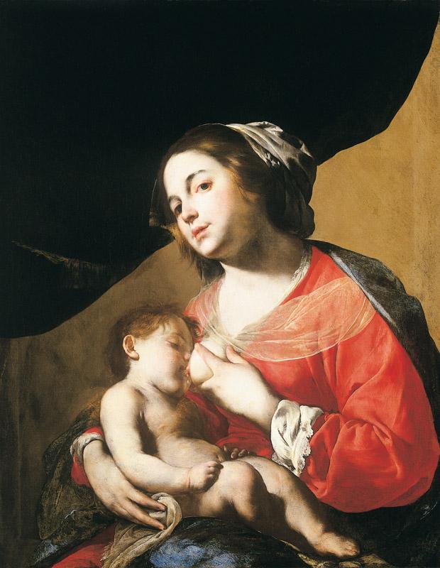 Bernardo Cavallino - Maria Lactans, c. 1650