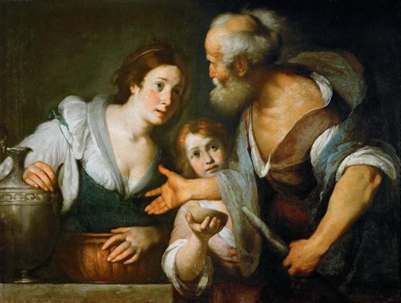 Bernardo Strozzi -- The Prophet Elias and the widow of Sarepta