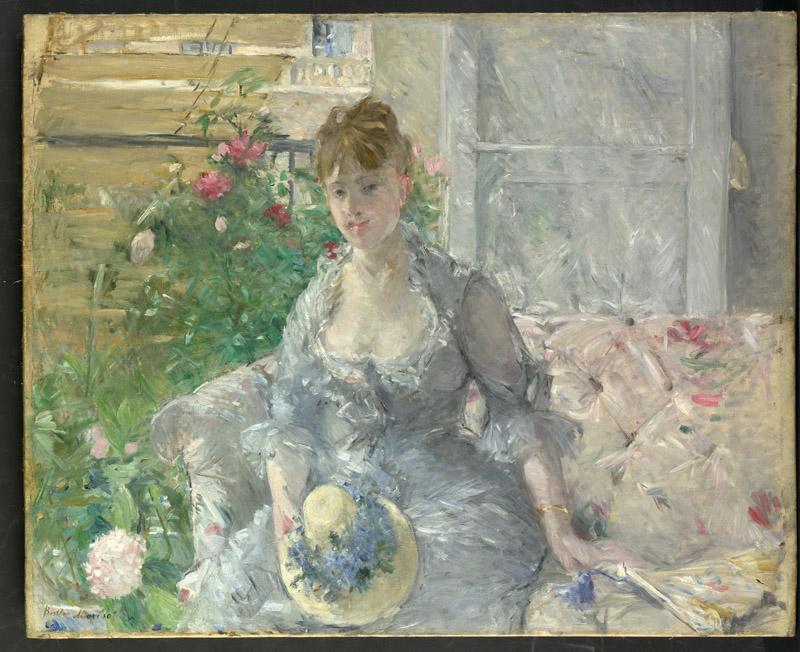 Berthe Morisot--Young Woman Seated on a Sofa