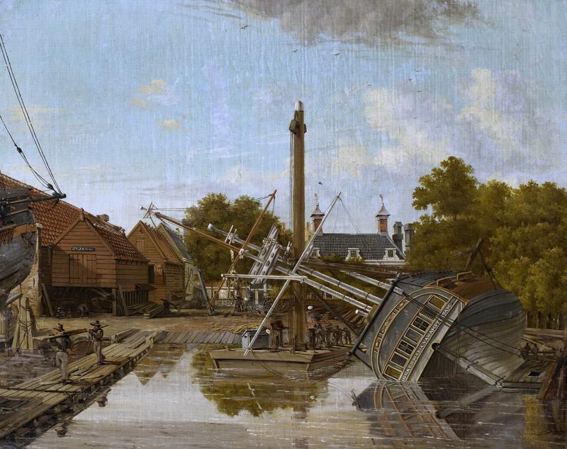 Bertichen, Pieter Godfried -- De scheepstimmerwerf St Jago op het Bickers Eiland te Amsterdam