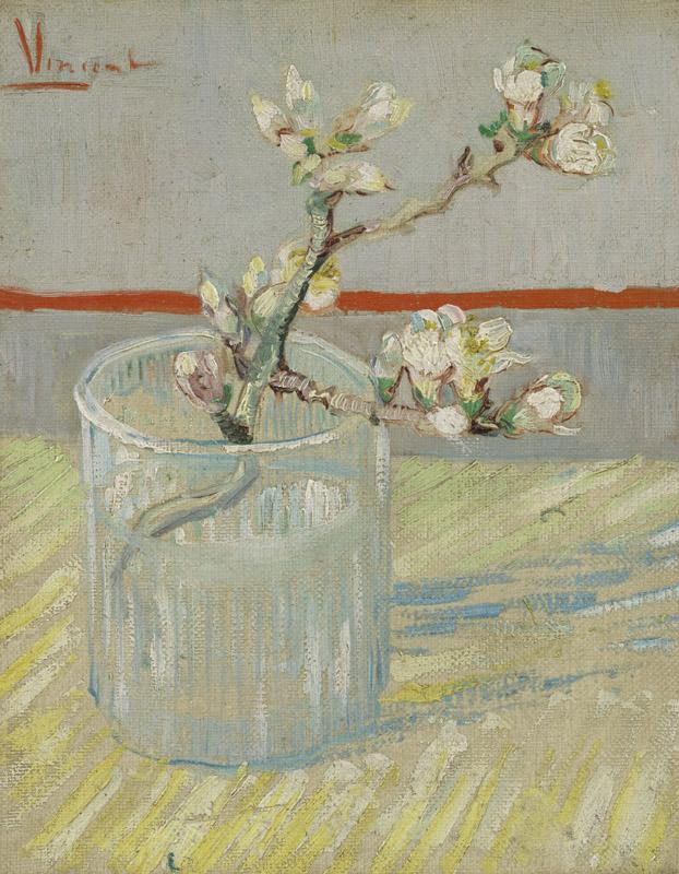 Blossoming Almond Branch in a Glass