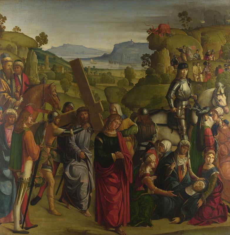 Boccaccio Boccaccino - Christ carrying the Cross and the Virgin Mary Swooning