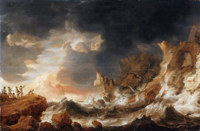Bonaventura Peeters, Flemish (active Antwerp), 1614-1652 -- Shipwreck on a Rocky Coast