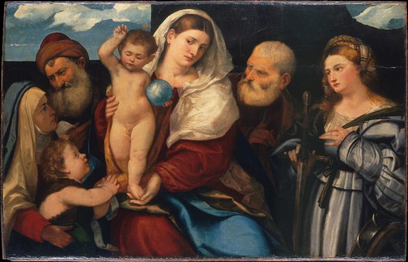 Bonifacio de Pitati--Madonna and Child with Saints