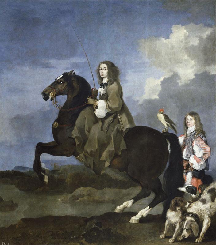 Bourdon, Sebastien-Cristina de Suecia a caballo-340,5 cm x 303 cm