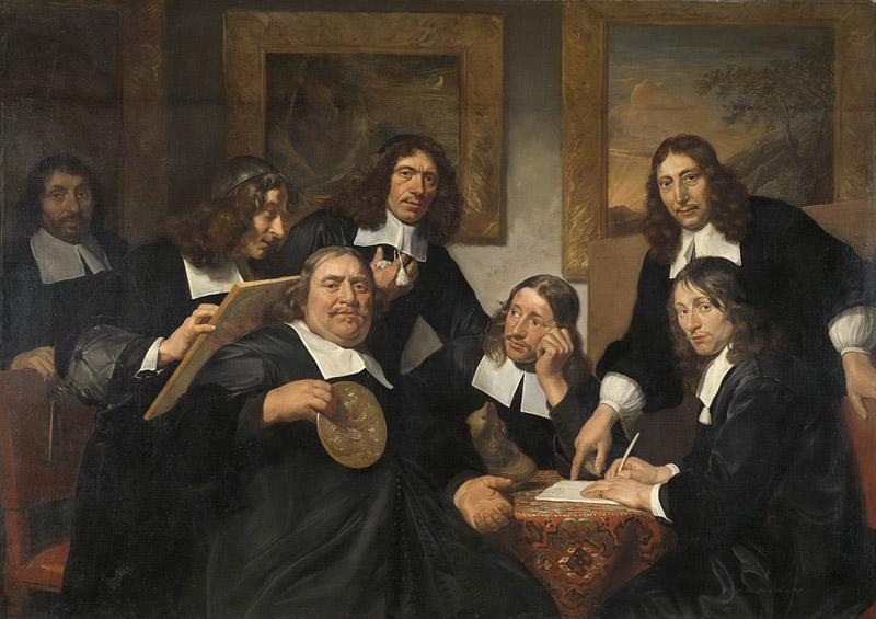 Bray, Jan de -- De overlieden van het Sint Lucasgilde te Haarlem, 1675