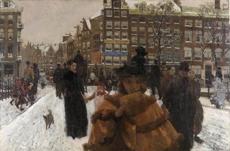 Breitner, George Hendrik -- De Singelbrug bij de Paleisstraat te Amsterdam, 1896