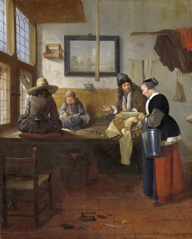 Brekelenkam, Quiringh Gerritsz. van -- De kleermakerswerkplaats, 1661