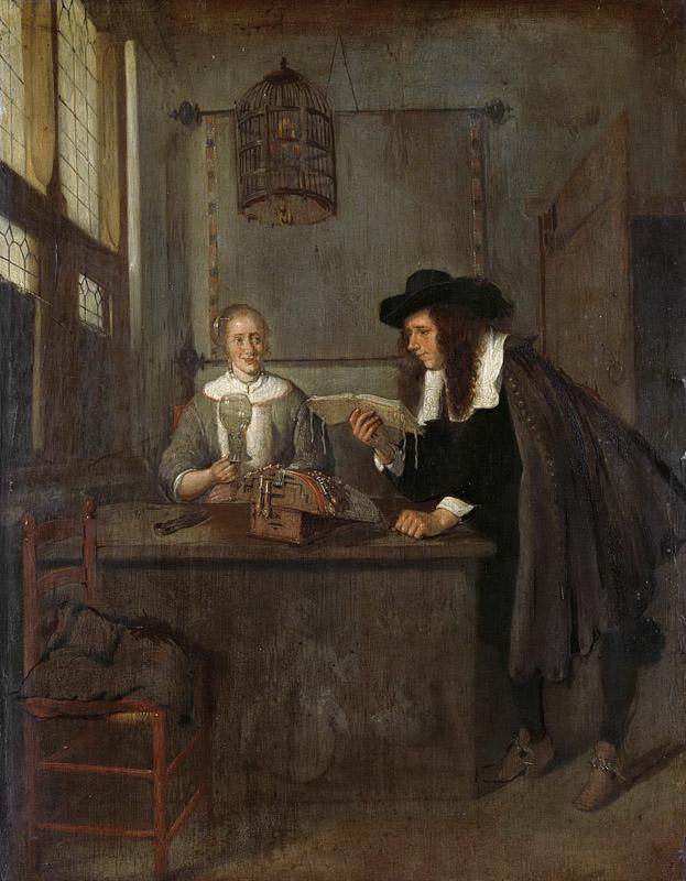 Brekelenkam, Quiringh Gerritsz. van -- De voorlezer., 1650-1668