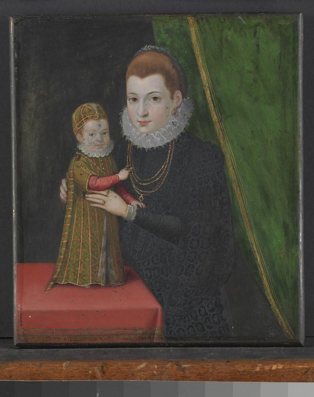 British Painter--Mary, Queen of Scots, with Her Son, James