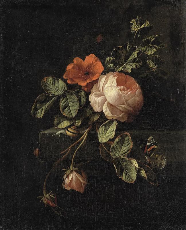 Broeck, Elias van den -- Stilleven met rozen, 1670-1708