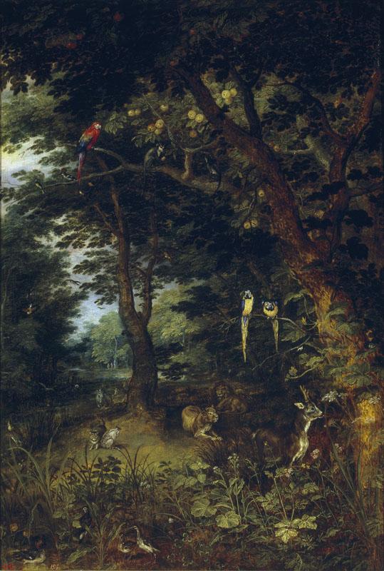 Brueghel el Joven, Jan-El Paraiso Terrenal-59 cm x 41 cm