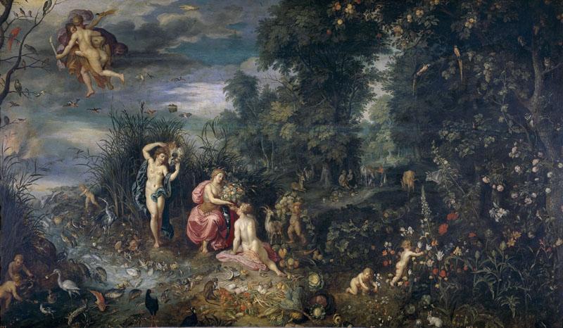 Brueghel el Joven, Jan-La Abundancia y los Cuatro Elementos-65 cm x 111 cm