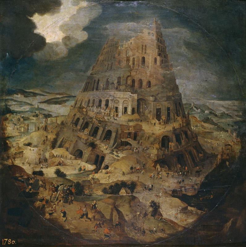Brueghel el Joven, Pieter-Construccion de la Torre de Babel-43,2 cm x 42,9 cm