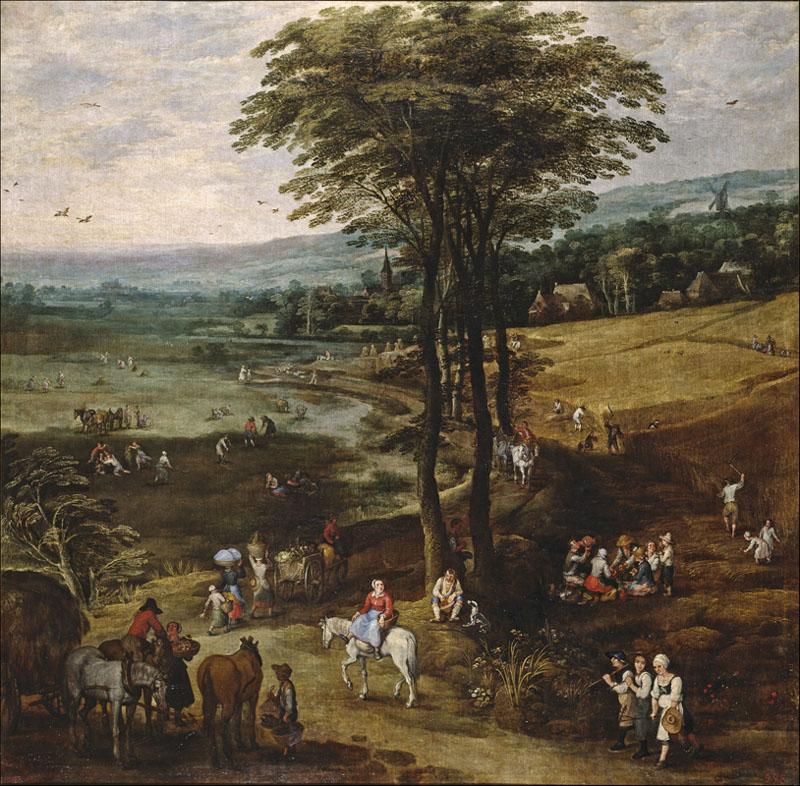 Brueghel el Viejo, Jan Momper, Joos de II-La vida en el campo-166 cm x 168 cm x 3 cm