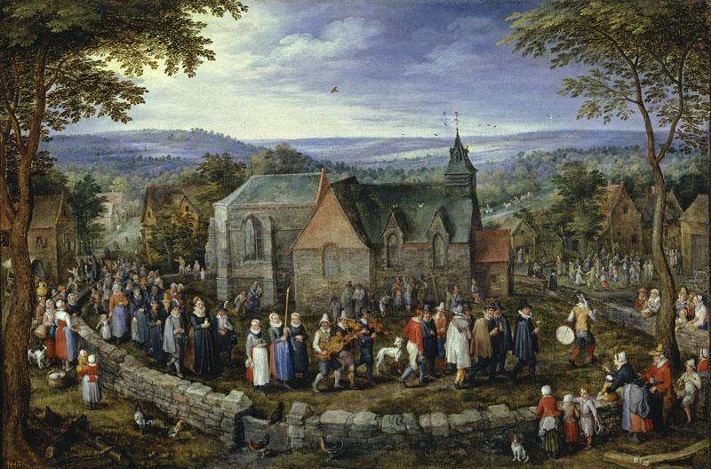 Brueghel el Viejo, Jan-Boda campestre-84 cm x 126 cm