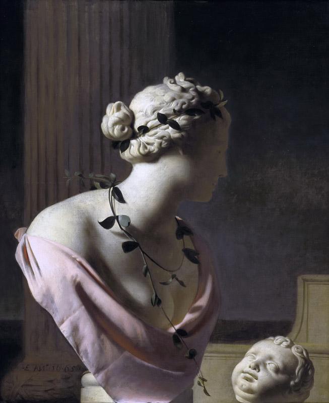 Caesar van Everdingen - Trompe l Oeil with a Bust of Venus