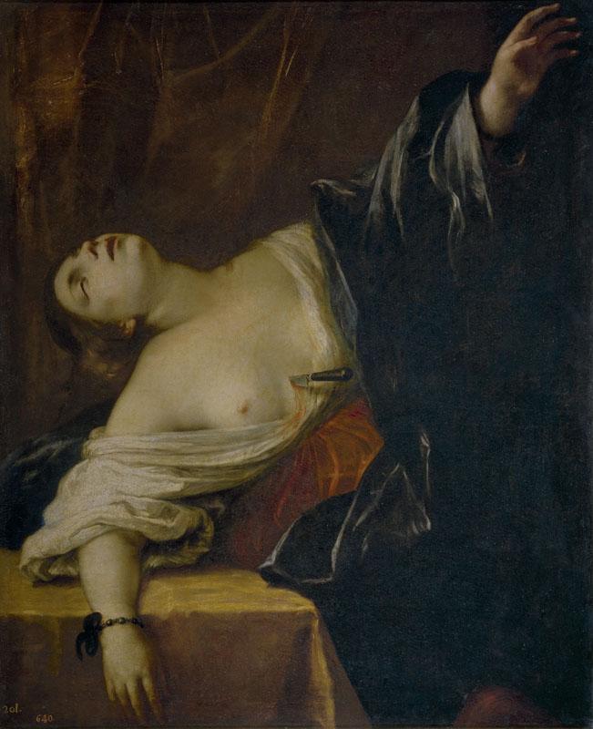 Cairo, Francesco del-La muerte de Lucrecia-123 cm x 101 cm
