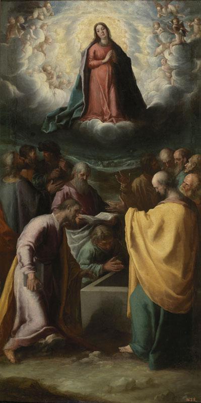 Cajes, Eugenio-La Asuncion de la Virgen-140 cm x 71 cm