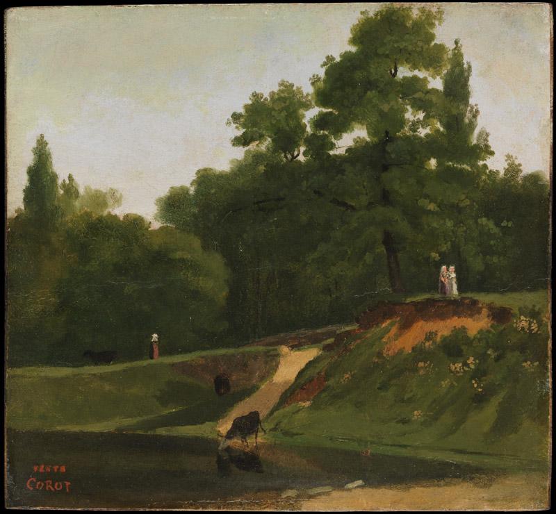 Camille Corot--Banks of the Stream near the Corot Property, Ville d Avray