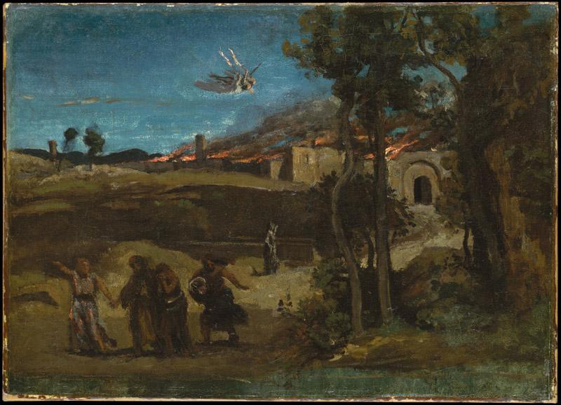Camille Corot--Study for The Destruction of Sodom