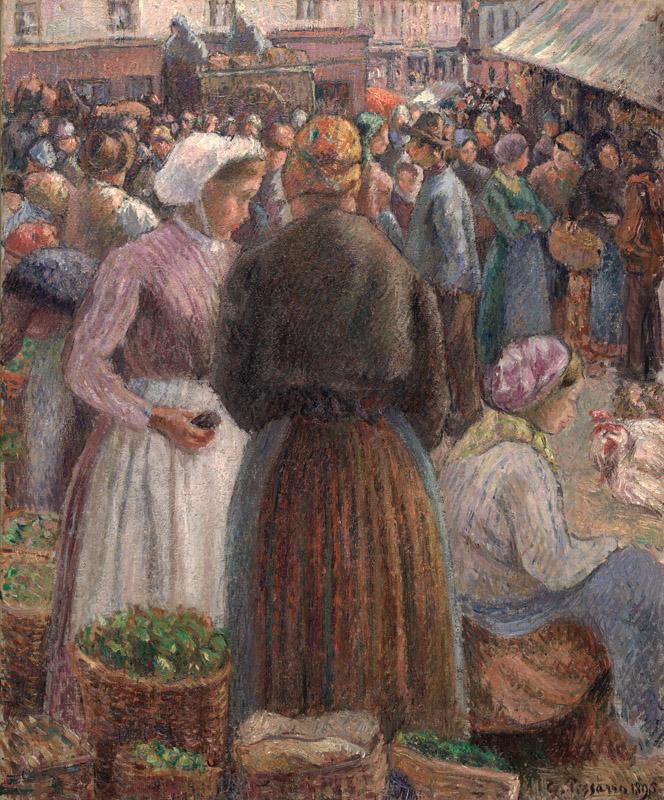 Camille Pissarro - Market at Pontoise, 1895