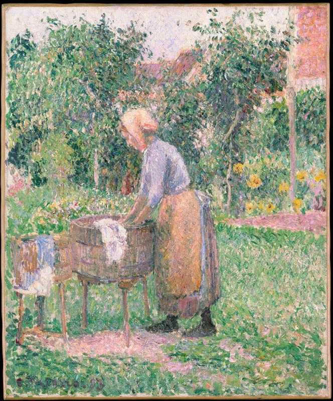 Camille Pissarro--A Washerwoman at Eragny