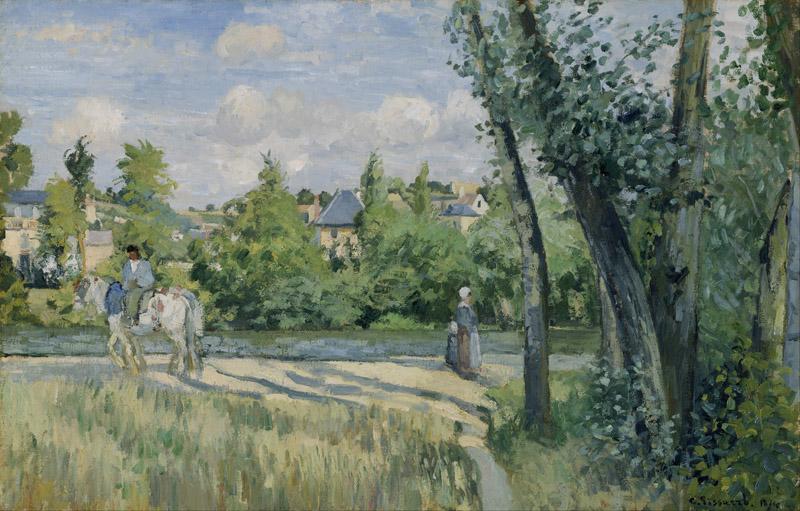 Camille Pissarro - Sunlight on the Road, Pontoise