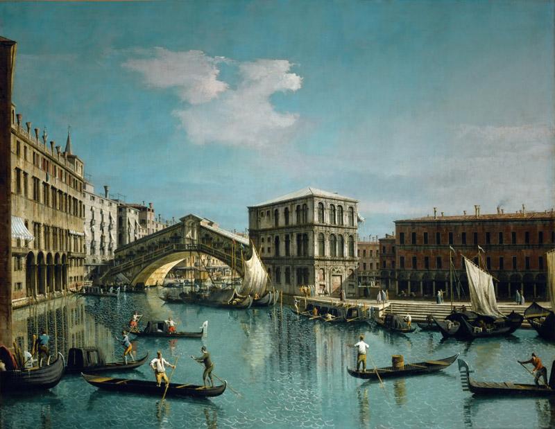 Canaletto (1697-1768) -- The Rialto Bridge, Venice