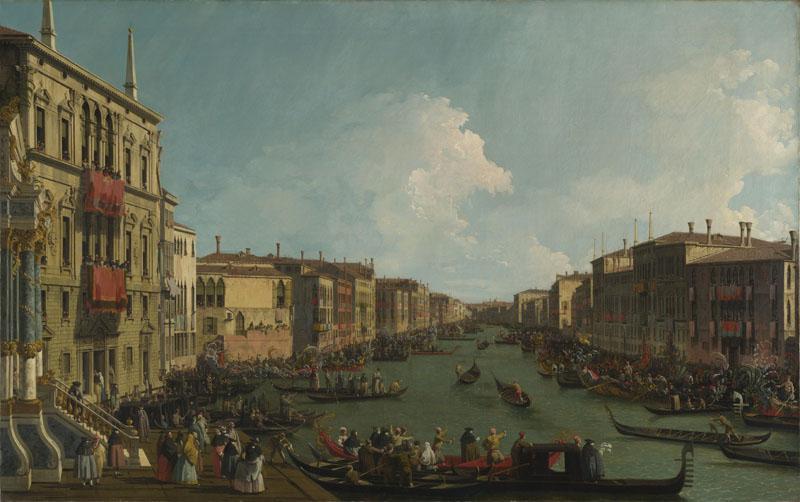 Canaletto - Venice - A Regatta on the Grand Canal