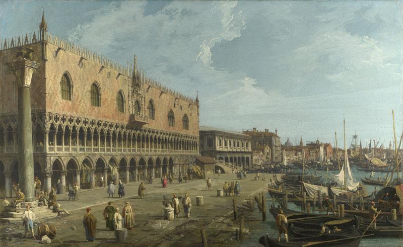 Canaletto - Venice - The Doge Palace and the Riva degli Schiavoni