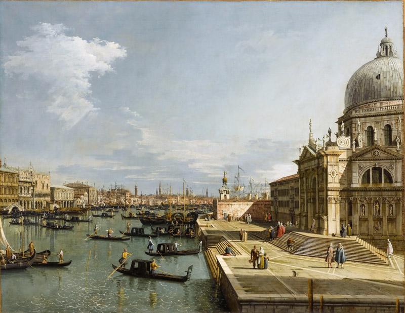 Canaletto -- Entrance to the Grand Canal with Santa Maria della Salute