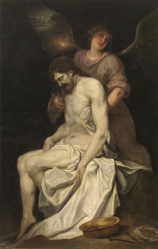 Cano, Alonso-Cristo muerto sostenido por un angel-137 cm x 100 cm