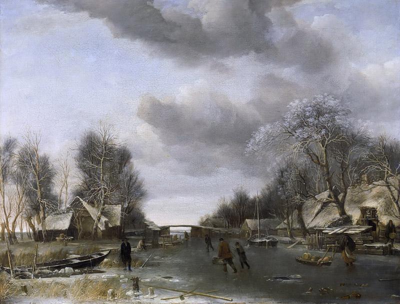 Cappelle, Jan van de -- Wintergezicht, 1652-1653