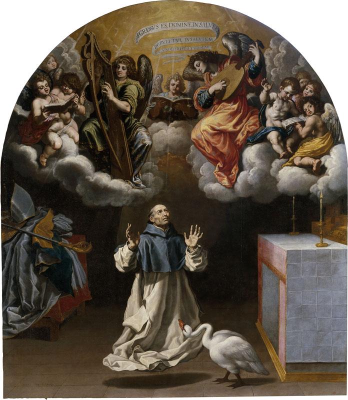 Carducho, Vicente-Aparicion de angeles musicos a San Hugo de Lincoln-337 cm x 298 cm
