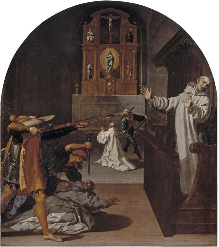 Carducho, Vicente-El martirio de los cartujos de Bourg Fontaine-336,5 cm x 298,5 cm