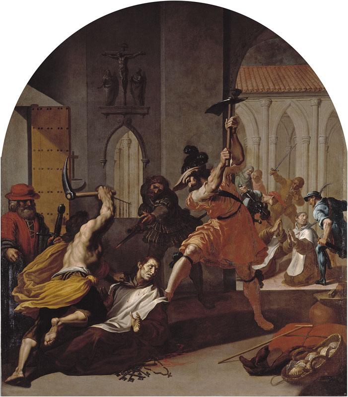 Carducho, Vicente-El martirio de los cartujos de Roermond-337 cm x 297,5 cm