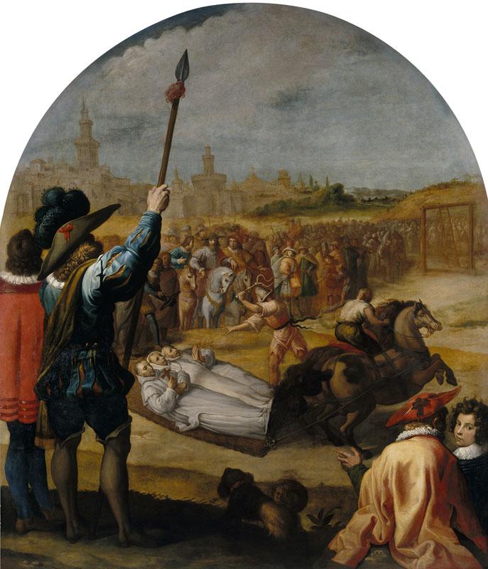 Carducho, Vicente-El martirio de tres cartujos en la cartuja de Londres-338 cm x 297,5 cm