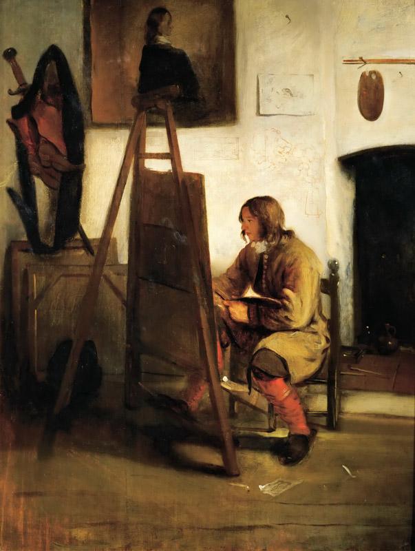 Carel Fabritius -- Young Painter in his Studio