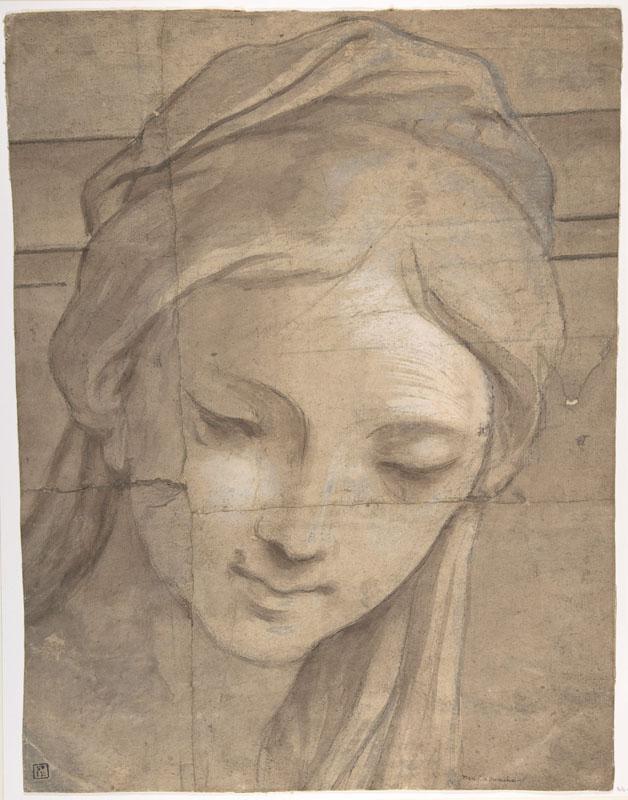 Carlo Cignani--Head of a Young Woman in Three-Quarter View Facing Left