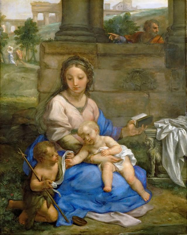 Carlo Maratti -- Madonna and Child with infant John the Baptist