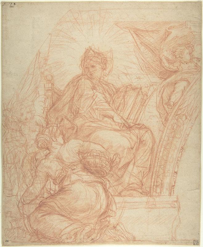 Carlo Maratti--Seated Allegorical Figure of Divine Wisdom